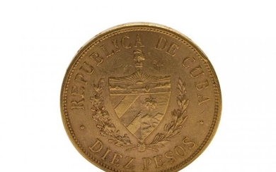 10 Peso Cuban Gold Coin, 1916