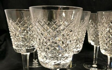 10 Vintage Waterford Alana Large Wine/water Goblets