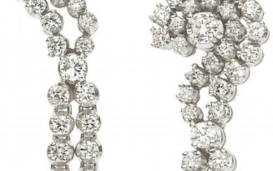 10060: Diamond, White Gold Earrings Stones: Full-cut d