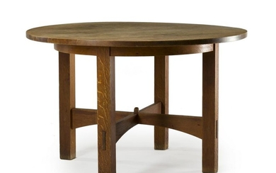 A Gustav Stickley oak table, No. 669