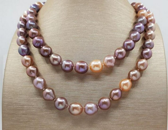 10x12mm Multi Edison Freshwater pearls - Necklace