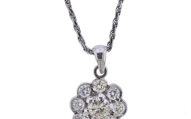14K Gold Diamond Pendant Necklace