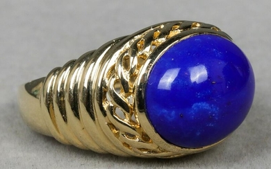 14K Yellow Gold & Lapis Lazuli Ring