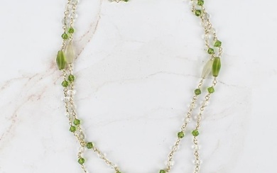 14K and Glass Bead Necklace