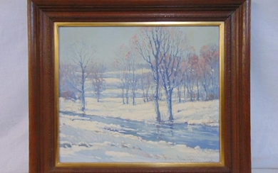 Painting, "Winter Stream", William C. Emerson, winter