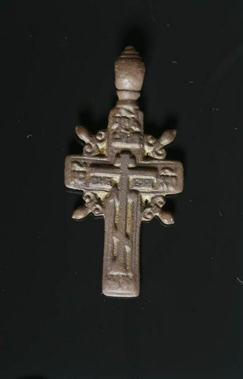 17th C. Russian Bronze Crucifix