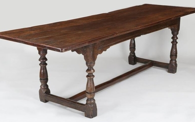 17th century walnut trestle table