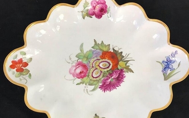 1800's Meissen Scalloped Porcelain Dish