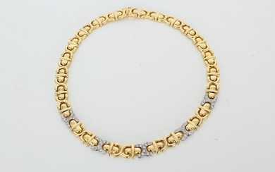18K Gold & Diamond Link Necklace