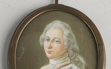 18th century miniature painting.&#160 Oval.&#160