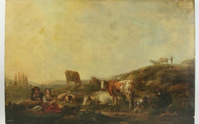 18thC Flemish Landscape, Oil on Panel