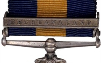 (1900) Cape of Good Hope General Service medal with one clasp: BECHUANALAND. Silver, 36 mm. MY-130 (clasp iii), BBM-86. Edge mount with ...