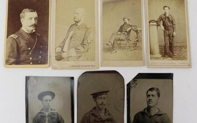 19th Century US Naval CDV's and Tintypes, Grouping