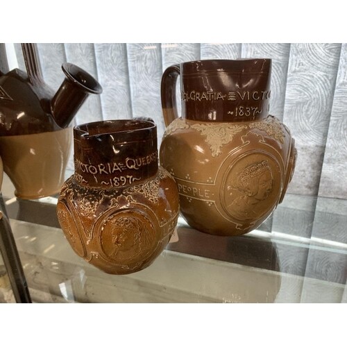 19th cent. Doulton Lambeth salt glaze jug made to commemorat...