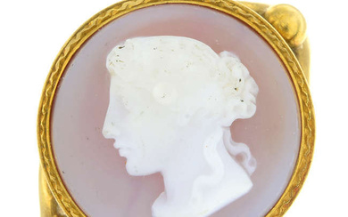 19th century gold agate cameo ring