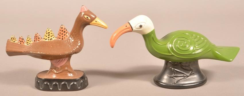 2 Seagreaves Glazed & Molded Ceramic Bird Figurines.