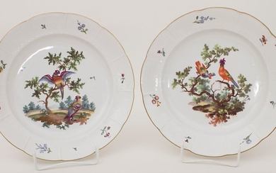2 Teller / Two plates, Frankenthal, Adam Bergdoll,...
