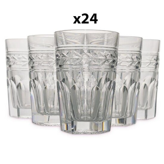 (24 Pc) Baccarat Jonzac Crystal Juice Glasses