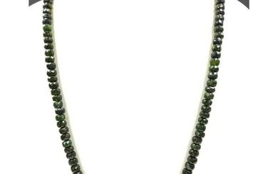 244.74ct Green Tourmaline Faceted Beaded Necklace