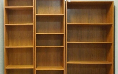(3) Danish Teak Bookshelves.