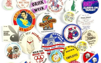 30 Vintage Unusual California Sacramento Event Buttons