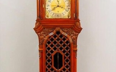 4-Train/15 Bell Gothic Revival Period Hall Clock