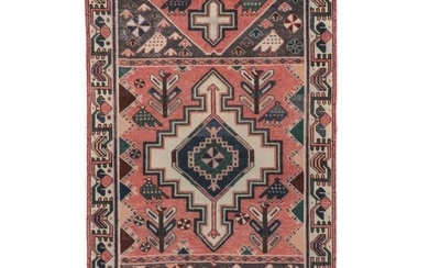 4'2 x 6'10 Hand-Knotted Persian Hamadan Area Rug