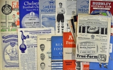 COLLECTION OF 1950 S LEAGUE CLUB MATCH PROGRAMMES PROVIDING AN EXCELLENT VARIETY WITH MANY INTERESTING FIXTURES VIEW TO ASSESS 102