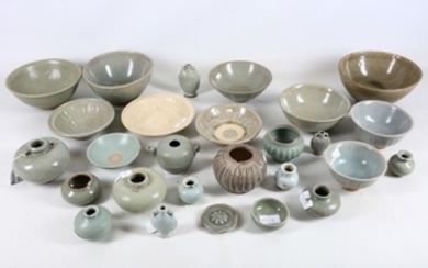 A large quantity of mixed Chinese celadon ware,...