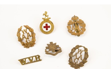 5 WWI Womens Services cap badges: Womens Volunteer Reserve, ...