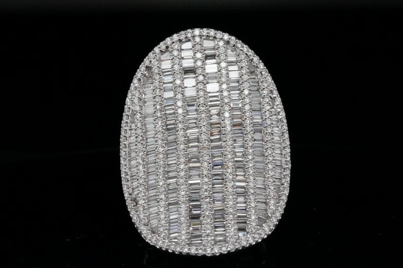 5.00ctw VS2-SI1/G-H Diamond 18K White Gold Ring