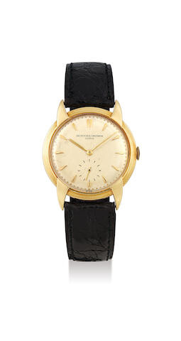 Vacheron Constantin. A Rare Yellow Gold Wristwatch with Textured Case and Fancy Lugs