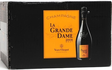 6 bts. Champagne La Grande Dame, Veuve Clicquot Ponsardin 2008 A (hf/in)....
