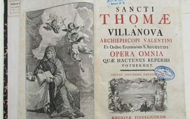 1757 SANCTI THOMAE a VILLANOVA ANTIQUE FOLIO