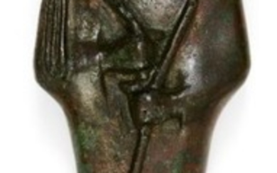 A bronze partial figure of Osiris, Egypt,...