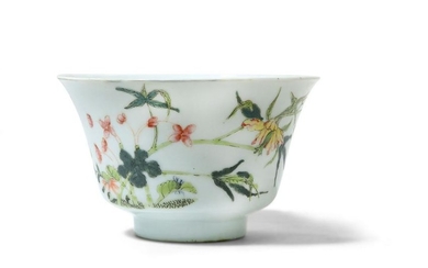 A CHINESE FAMILLE ROSE 'BITTER MELON' BOWL.