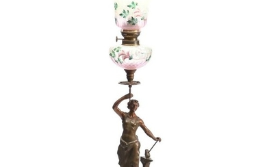 Figural Banquet Lamp