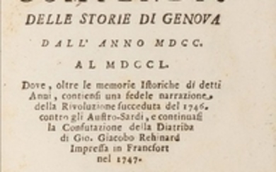 Genova - Foglietta, Uberto DELLA REPUBLICA DI GENOVA. LIBRI II, 1559