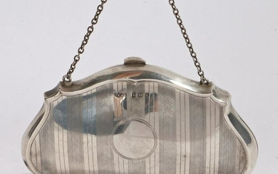 George V silver evening purse, Birmingham 1918, maker E