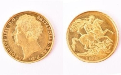 GEORGE IV, 1820-30. TWO POUNDS, 1823 Obv: Bare head left. Rev: St George and Dragon. AUNC. (1 coin)