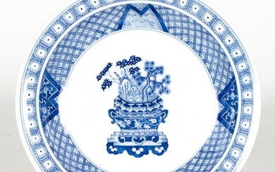 Japanese Arita Round Blue & White Porcelain Plate