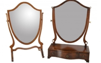 A mahogany platform dressing table mirror in George III style