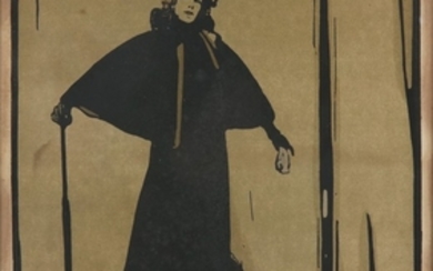 Nicholson (William) Sarah Bernhardt, lithographic reproduction of a...