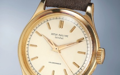 Patek Philippe, Ref. 2508 A highly rare and attractive yellow gold wristwatch with center seconds, luminous markers and hands