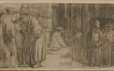 REMBRANDT VAN RIJN, (Dutch, 1606-1669), Jews in a