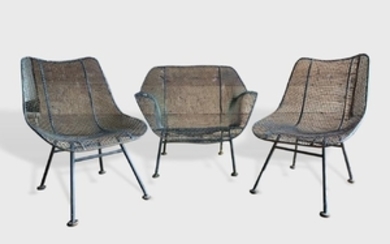 Set Of 3 Russell Woodard Sculptura Garden Chairs