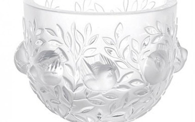 Lalique Budgie Vase