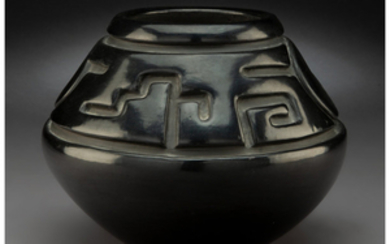 A Santa Clara Carved Blackware Jar Margaret Tafoya...