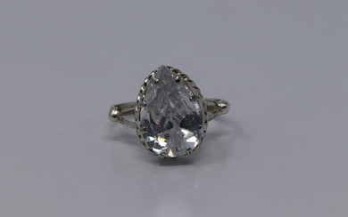 925 Silver Pear Shaped Ring.