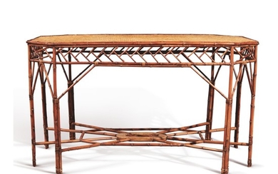 A CHINESE EXPORT BAMBOO CENTER TABLE, LATE 19TH/EARLY 20TH CENTURY